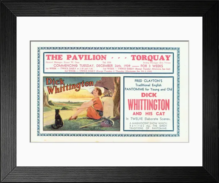 Framed Print : Dick Whittington. Pavilion Theatre in Torquay Framed Print : Dick Whittington. Pavilion Theatre in Torquay