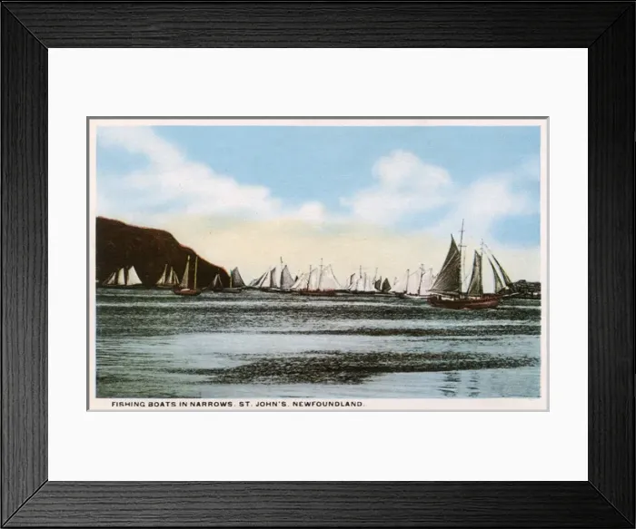 Framed Print : Fishing boats in Narrows, St. Johns, Newfoundland, Canada Framed Print : Fishing boats in Narrows, St. Johns, Newfoundland, Canada