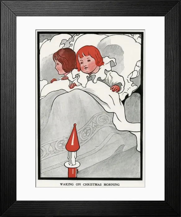 Framed Print : Waking on Christmas Morning by Charles Robinson Framed Print : Waking on Christmas Morning by Charles Robinson