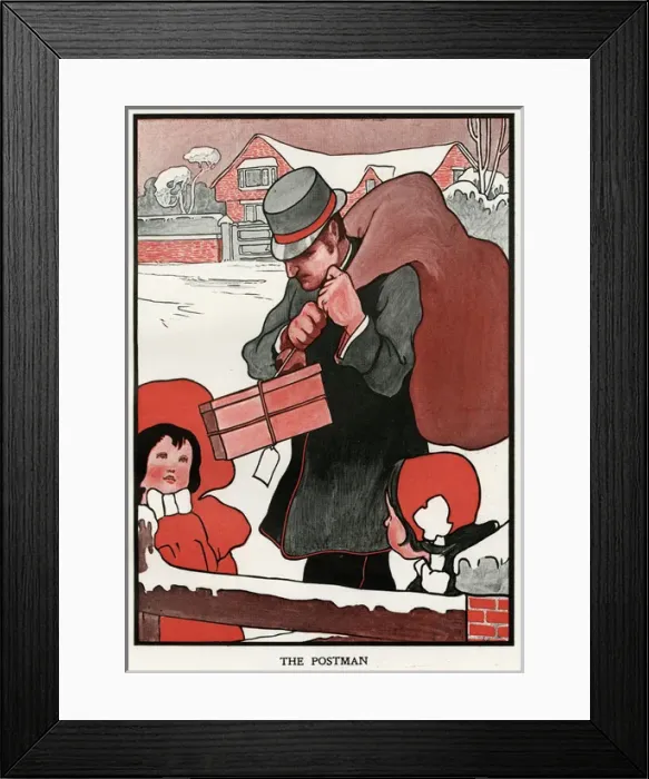 Framed Print : The Postman by Charles Robinson Framed Print : The Postman by Charles Robinson