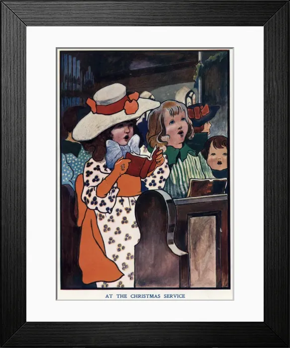 Framed Print : At the Christmas service by Charles Robinson Framed Print : At the Christmas service by Charles Robinson