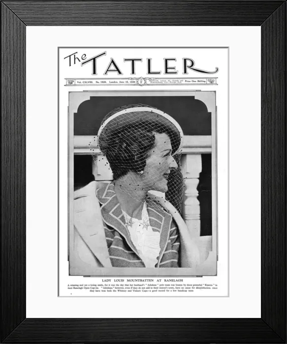 Framed Print : Tatler cover- Lady Louis Mountbatten at Ranelagh Framed Print : Tatler cover- Lady Louis Mountbatten at Ranelagh