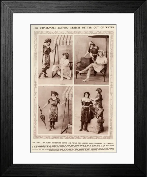 Framed Print : Bathing dresses 1913 Framed Print : Bathing dresses 1913