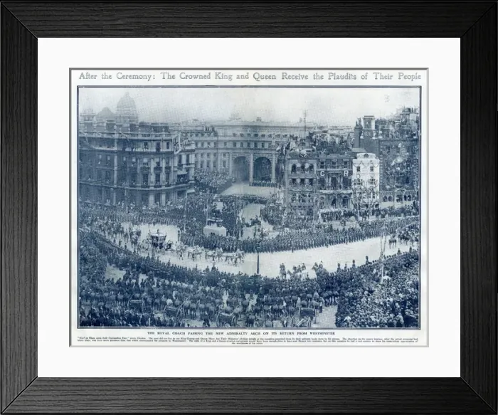 Framed Print : Coronation of King George V, return journey 1911 Framed Print : Coronation of King George V, return journey 1911