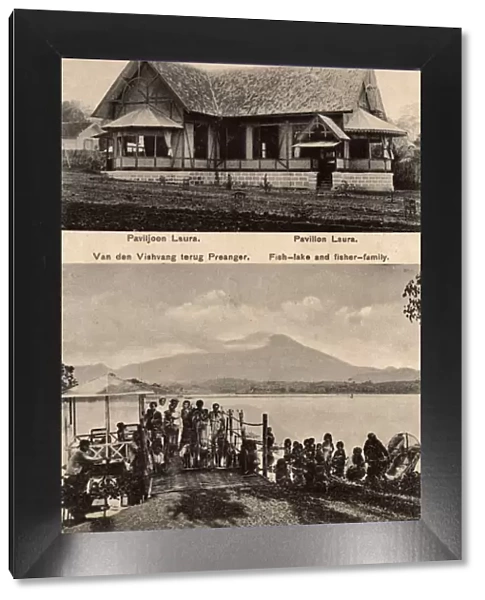 Pavilion and lake, Soekaboemi, West Java, Indonesia