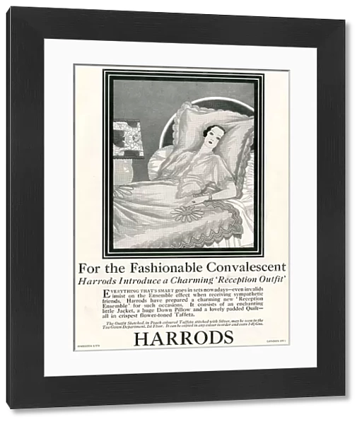 For the Fashionable Convalescent - Harrods advertisement
