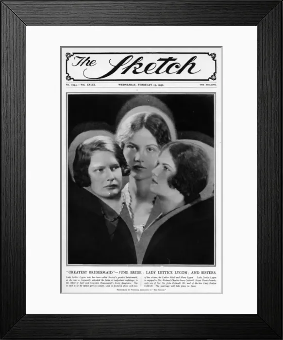 Framed Print : Sketch cover - the Lygon sisters Framed Print : Sketch cover - the Lygon sisters