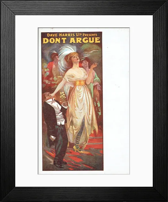 Framed Print : Dont Argue revue by George Campbell and Allan Grey Framed Print : Dont Argue revue by George Campbell and Allan Grey