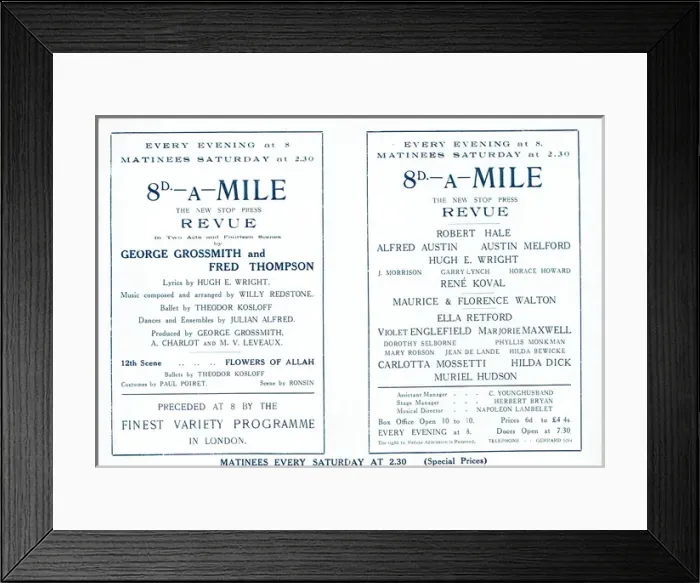 Framed Print : 8d a Mile by George Grossman and Fred Thompson Framed Print : 8d a Mile by George Grossman and Fred Thompson
