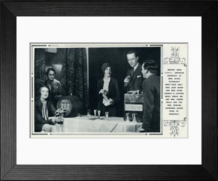 Framed Print : British beer versus American cocktails, 1929 Framed Print : British beer versus American cocktails, 1929