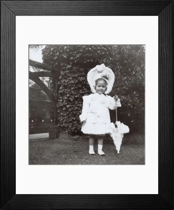 Framed Print : Little girl dressed up for a walk, Ealing, West London Framed Print : Little girl dressed up for a walk, Ealing, West London