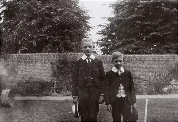 Two brothers in Sunday best, Ealing, West London
