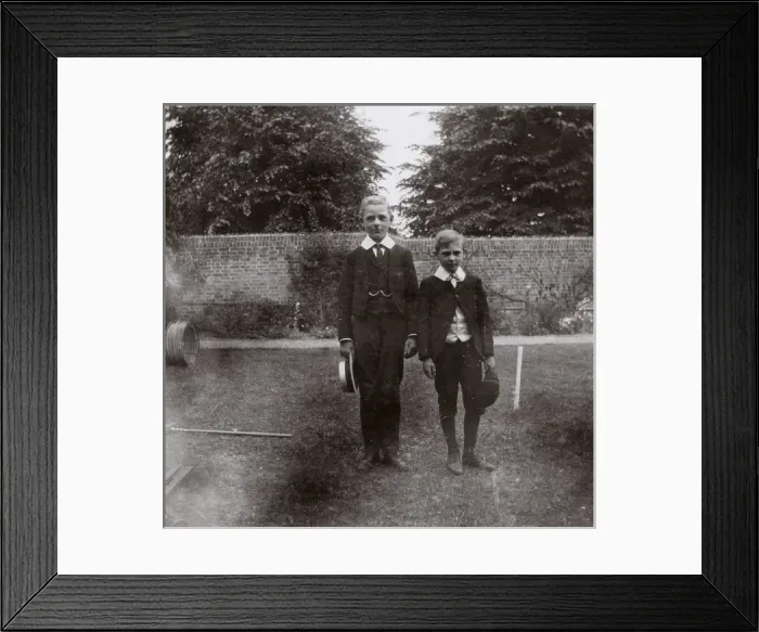 Framed Print : Two brothers in Sunday best, Ealing, West London Framed Print : Two brothers in Sunday best, Ealing, West London