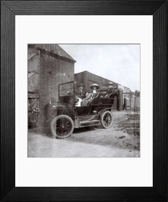 Framed Print : Three people in a car, Southwold, Suffolk Framed Print : Three people in a car, Southwold, Suffolk