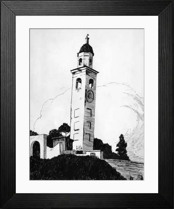 Framed Print : Drawing by Harold Auerbach, St Moritz, Switzerland Framed Print : Drawing by Harold Auerbach, St Moritz, Switzerland