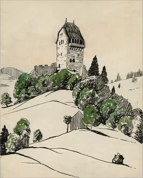 Drawing by Harold Auerbach, Iberg, Switzerland