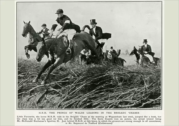 Raymond de Trafford riding with Prince of Wales