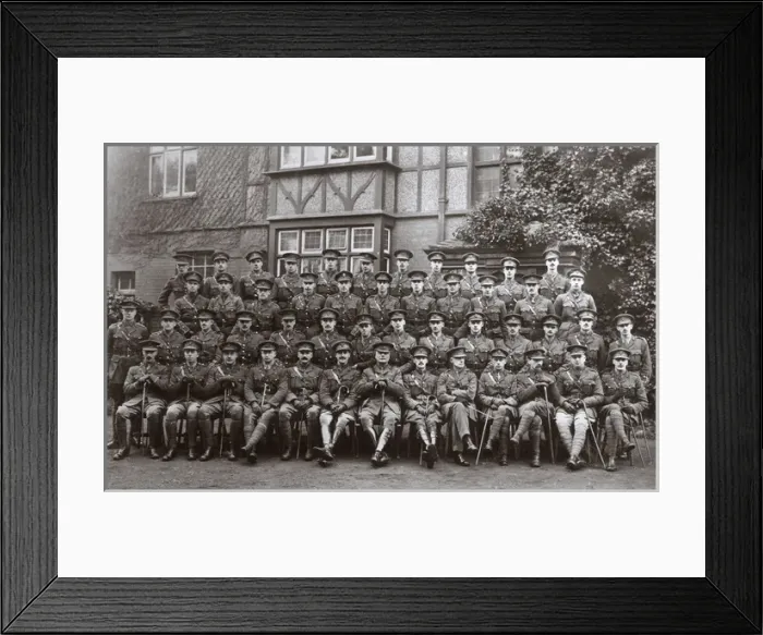 Framed Print : Group photo, Royal Fusiliers reserve battalion, WW1 Framed Print : Group photo, Royal Fusiliers reserve battalion, WW1