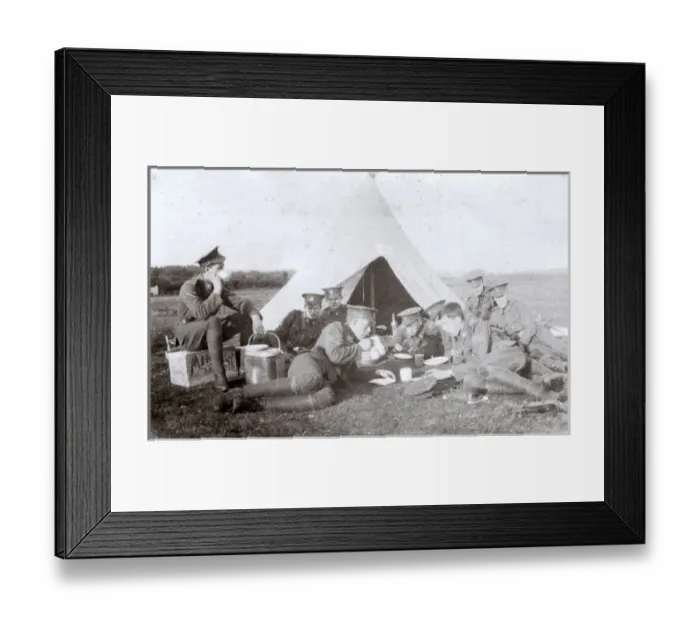 Framed Print : Guard tent at Petersfield OTC Camp, WW1 Framed Print : Guard tent at Petersfield OTC Camp, WW1