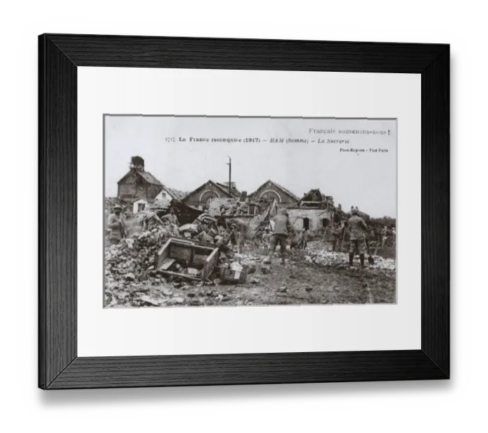 Framed Print : La Sucrerie, Ham, Somme, northern France, WW1 Framed Print : La Sucrerie, Ham, Somme, northern France, WW1