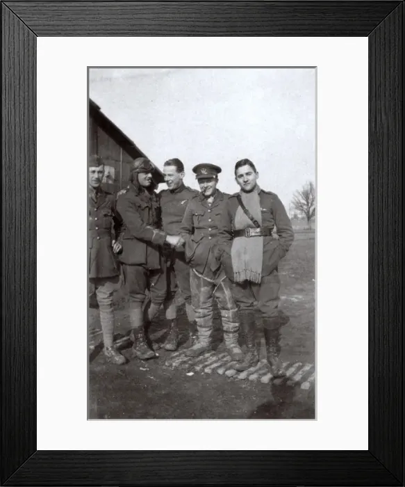 Framed Print : RFC crewmen, Villeselve, Northern France, WW1 Framed Print : RFC crewmen, Villeselve, Northern France, WW1