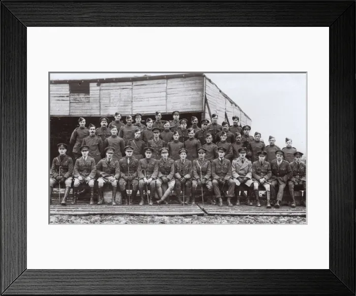 Framed Print : RFC group photo, Northern France, WW1 Framed Print : RFC group photo, Northern France, WW1