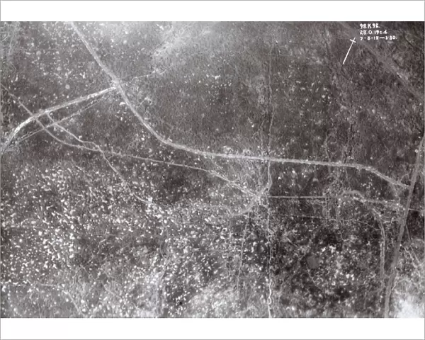 Aerial view, Wytschaete, West Flanders, Belgium, WW1