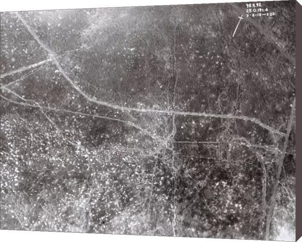 Aerial view, Wytschaete, West Flanders, Belgium, WW1