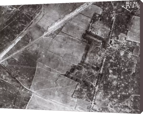 Aerial view near Kemmel, West Flanders, Belgium, WW1