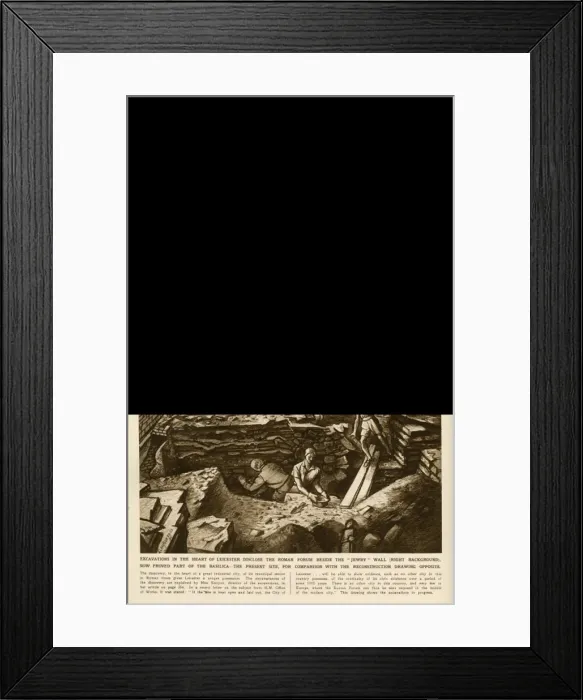 Framed Print : Leicesters Roman remains excavated, 1936 Framed Print : Leicesters Roman remains excavated, 1936