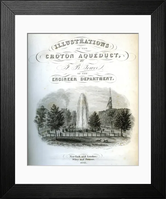 Framed Print : Croton aqueduct title page Framed Print : Croton aqueduct title page
