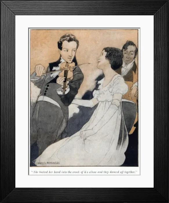 Framed Print : Dancing to a fiddle by Charles Robinson Framed Print : Dancing to a fiddle by Charles Robinson