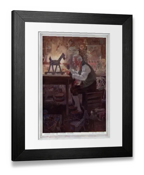 Framed Print : Assistant to Santa Claus by Will Houghton Framed Print : Assistant to Santa Claus by Will Houghton
