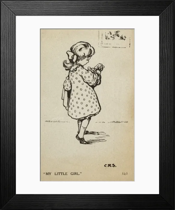 Framed Print : My Little Girl - a pretty young child in a spotty dress Framed Print : My Little Girl - a pretty young child in a spotty dress