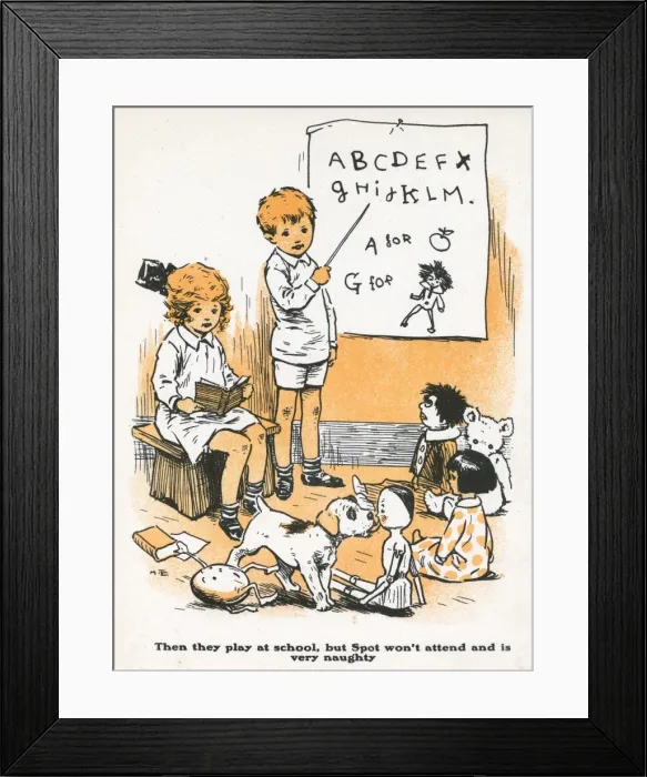 Framed Print : Playing school Framed Print : Playing school