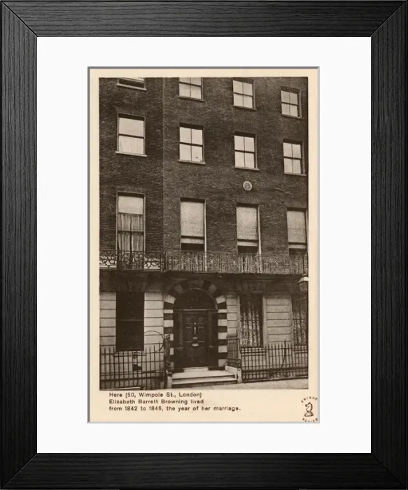 Framed Print : The Home (between 1842-46) of Elizabeth Barrett Browning Framed Print : The Home (between 1842-46) of Elizabeth Barrett Browning