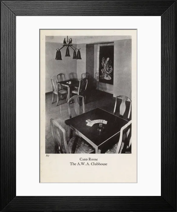 Framed Print : Card Room - The A. W. A. Clubhouse Framed Print : Card Room - The A. W. A. Clubhouse