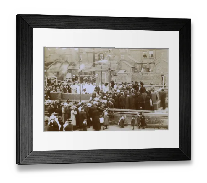 Framed Print : Laying of the Foundation Stone for a Religious School Framed Print : Laying of the Foundation Stone for a Religious School