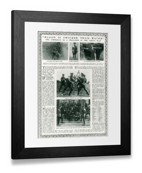 Framed Print : American and Canadian troops, WW1 Framed Print : American and Canadian troops, WW1