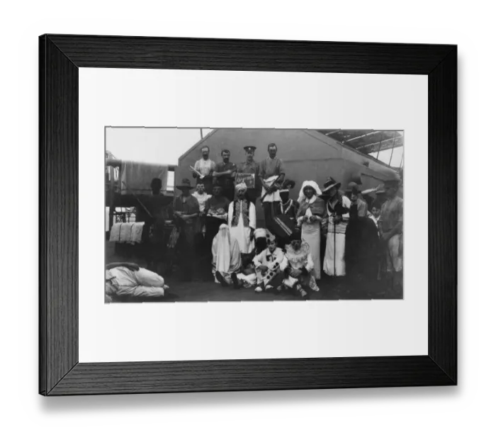Framed Print : Fancy dress en route to India, c. 1920 Framed Print : Fancy dress en route to India, c. 1920