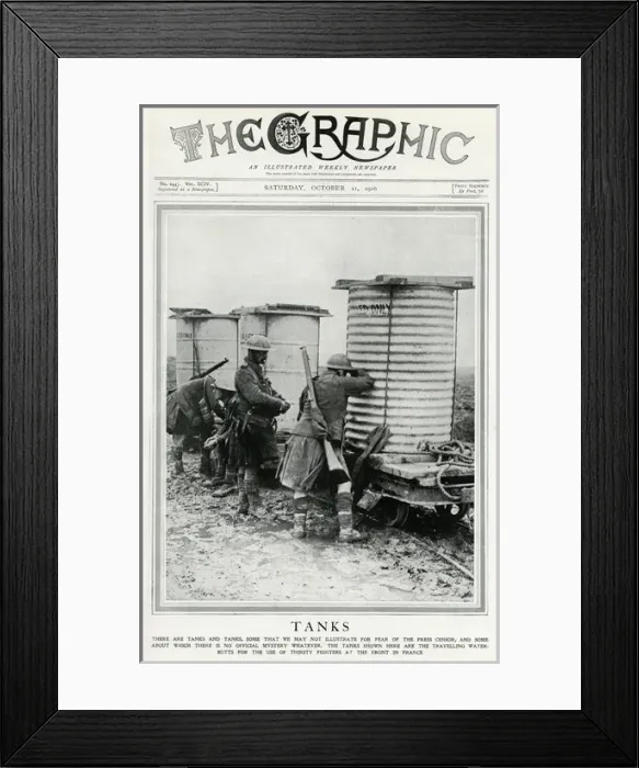 Framed Print : Water tanks 1916 Framed Print : Water tanks 1916