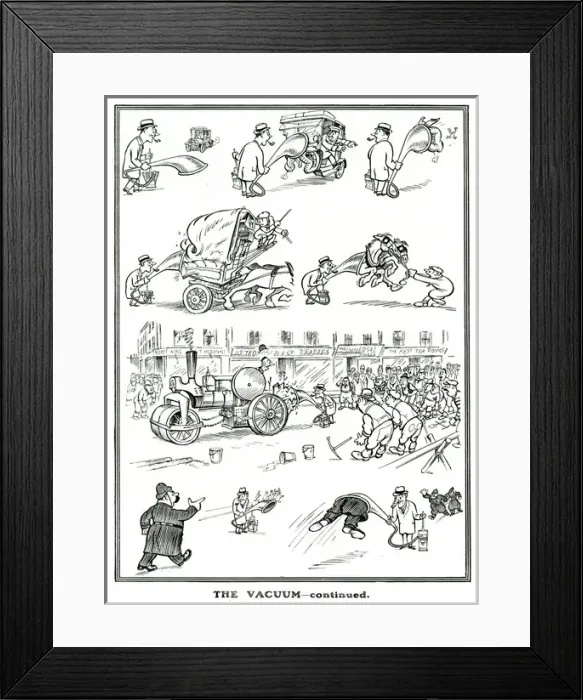 Framed Print : The Vacuum - A Masterpiece by H. M. Bateman Framed Print : The Vacuum - A Masterpiece by H. M. Bateman