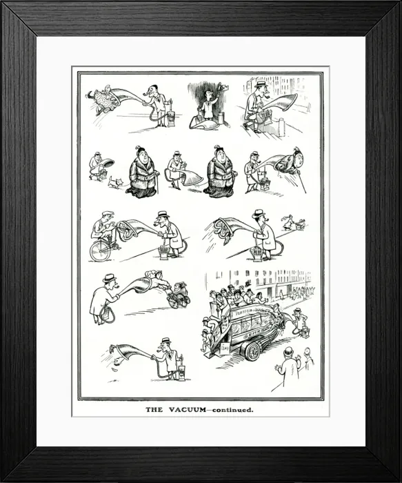 Framed Print : The Vacuum - A Masterpiece by H. M. Bateman Framed Print : The Vacuum - A Masterpiece by H. M. Bateman