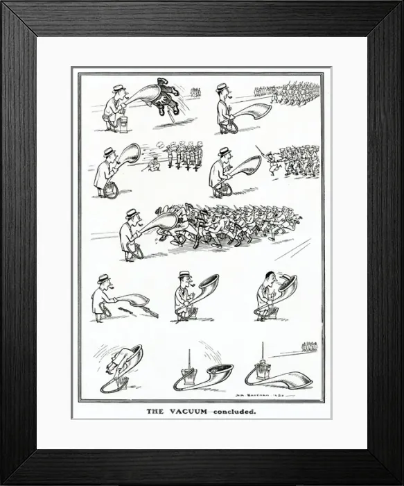 Framed Print : The Vacuum - A Masterpiece by H. M. Bateman Framed Print : The Vacuum - A Masterpiece by H. M. Bateman