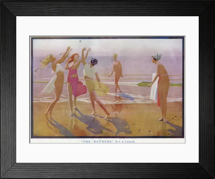 Framed Print : The Bathers by F. K. Cockerell Framed Print : The Bathers by F. K. Cockerell