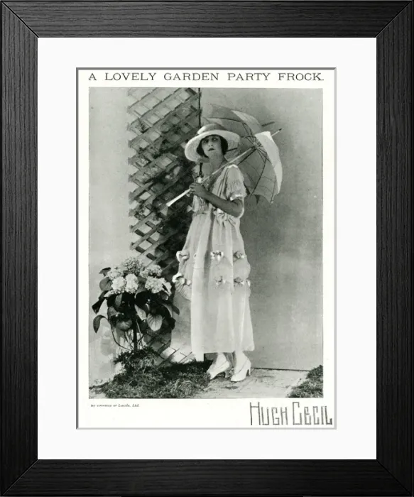 Framed Print : A garden party frock by Lucile, 1920 Framed Print : A garden party frock by Lucile, 1920