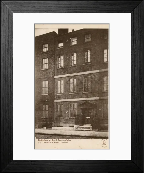 Framed Print : Disraelis Birthplace, 22 Theobalds Road, London Framed Print : Disraelis Birthplace, 22 Theobalds Road, London