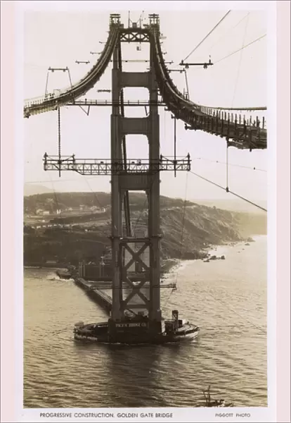 Construction of the Golden Gate Bridge, San Francisco, USA