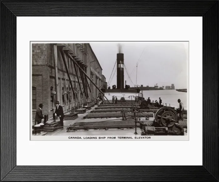 Framed Print : Canada - Great Lakes - Terminal Grain Elevator - Loading Framed Print : Canada - Great Lakes - Terminal Grain Elevator - Loading
