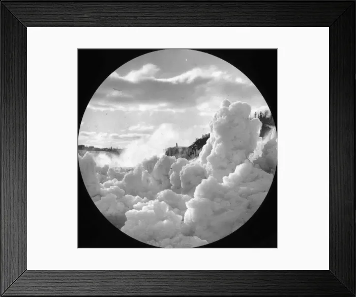 Framed Print : Partially-frozen Niagara Falls, NY State, USA Framed Print : Partially-frozen Niagara Falls, NY State, USA